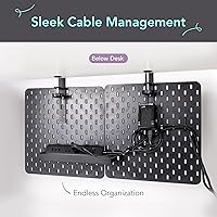 Vista 6 de EHO Tablero de clavijas de escritorio con abrazadera, paquete de 2 (tamaño combinado de 27 x 14 pulgadas), divisor de privacidad, panel de división