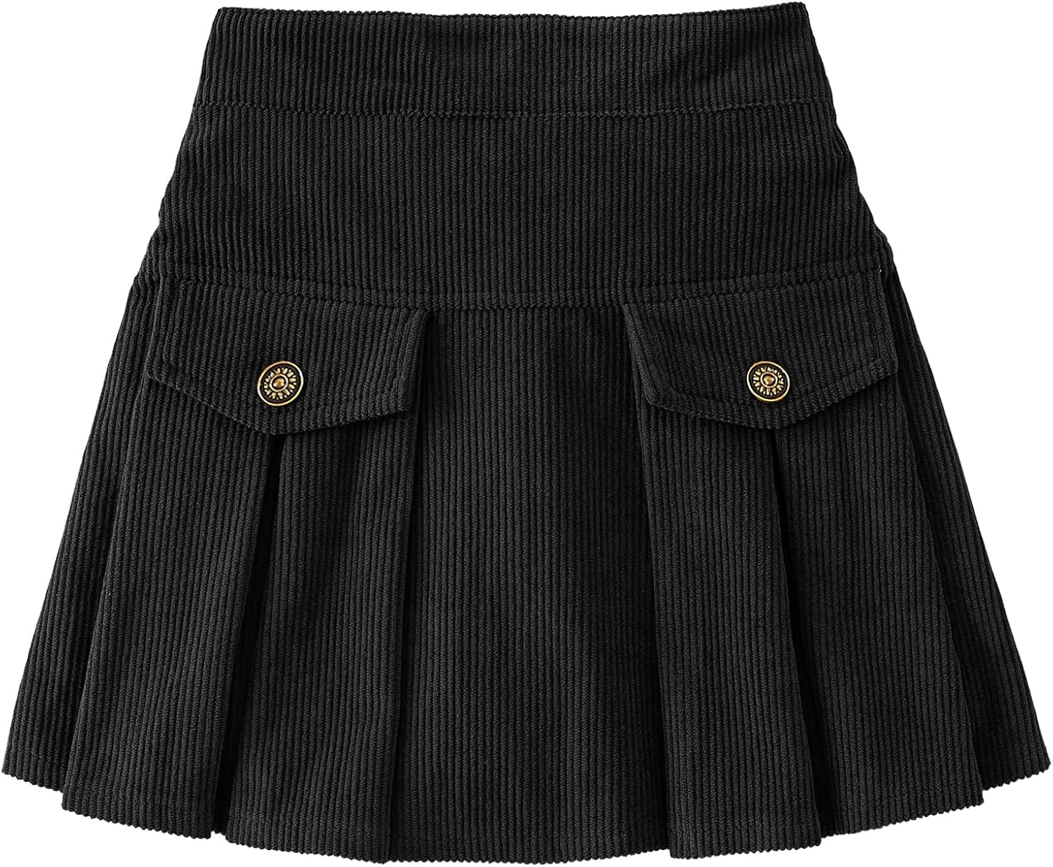 Toddler Kid Girls Vintage Corduroy Mini Skirt High Waisted Y2K Ruffle Skirts with Liner 3-12Y