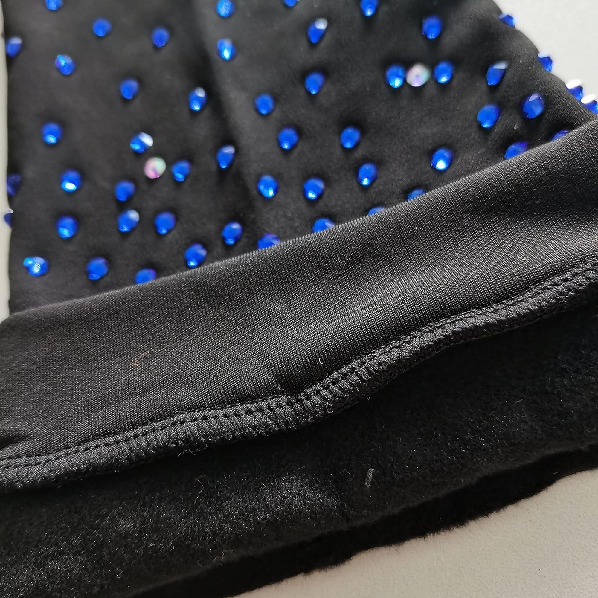 LIUHUO Eiskunstlaufhose Trainingsleggings Fleece glänzend Diamanten Mädchen