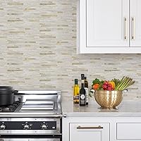 Vista 5 de STICKGOO 20 Láminas de Azulejos Despegables y Adhesivos para Salpicadero, Azulejos Adhesivos para Salpicadero de Cocina y Baño, Azulejos de Pared