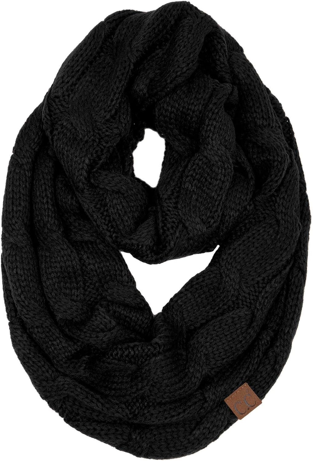 Funky Junque Matching 2 Pack: Slouchy Beanie & Infinity Scarf - Black