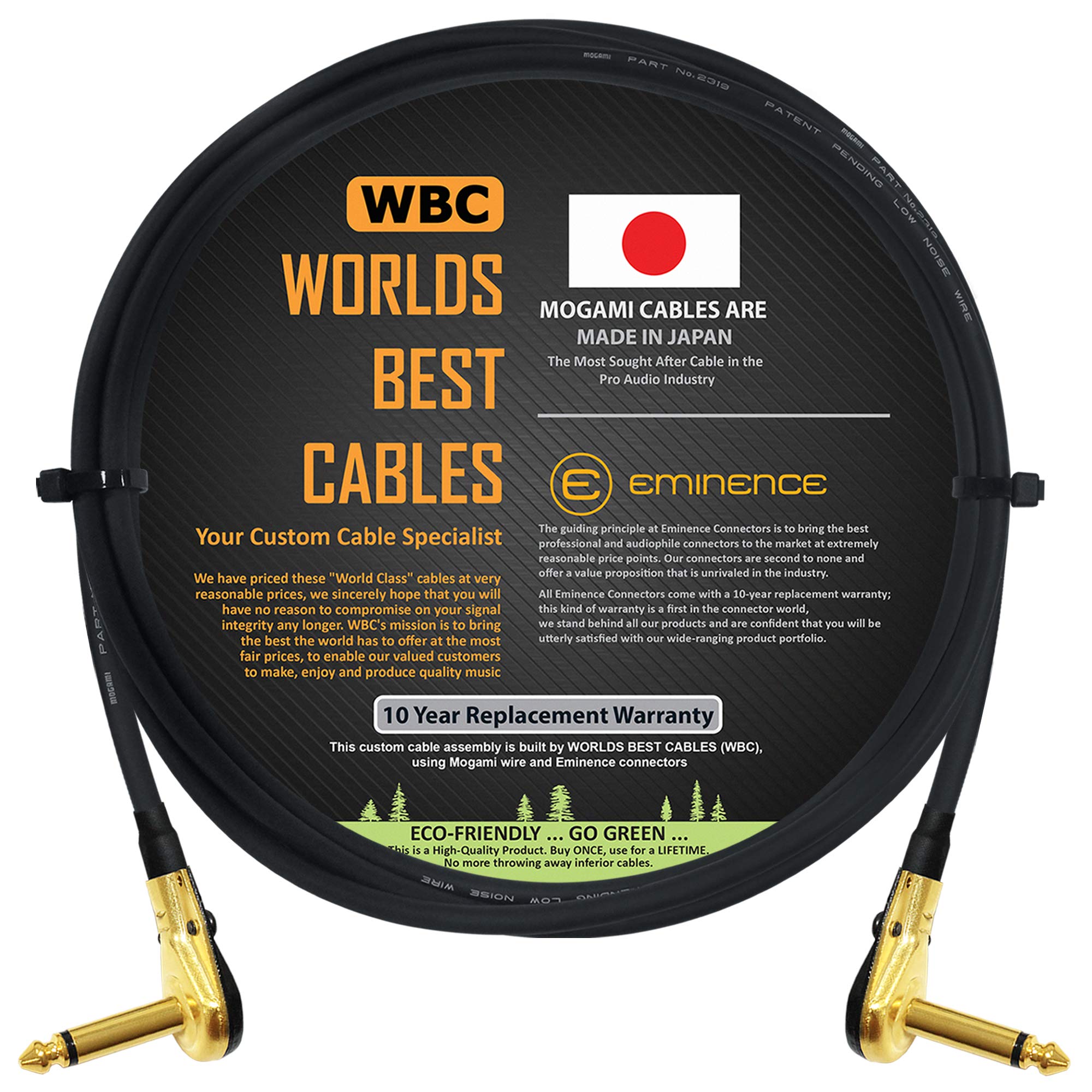 Buy 2 Foot Pedal, Effects, Patch, Instrument Cable Custom Made by