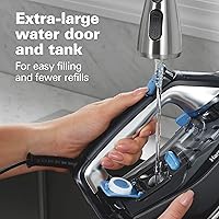 Vista 4 de Hamilton Beach Steam Iron for Clothes & Garment Steamer with Intuitive FabricIQ Touchpad, Durable Stainless Steel Soleplate, 3-Way Auto Shutoff