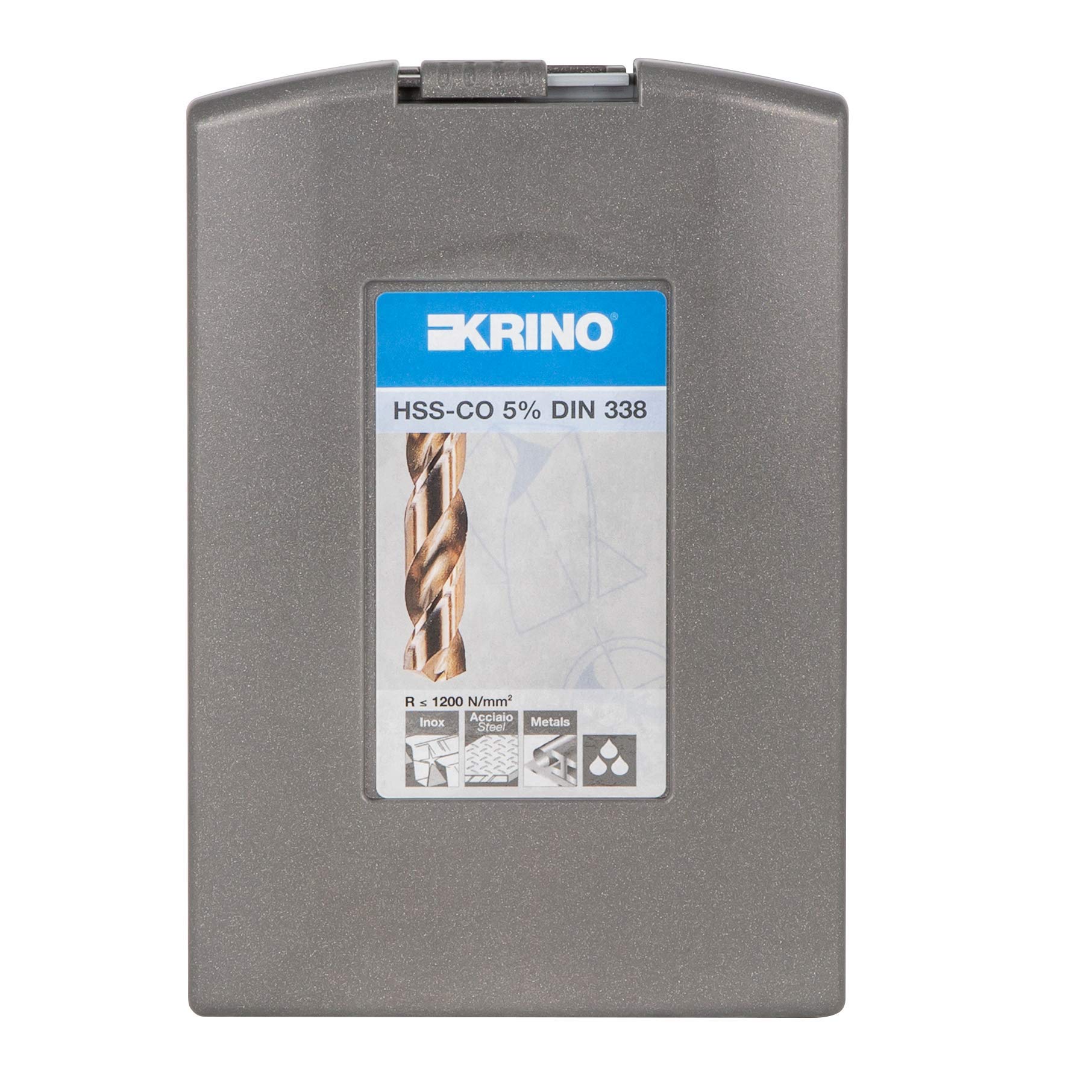 Krino 01155301 - Set Punte Rettificate In Cobalto Per Acciaio Inossidabile - 19 Pezzi