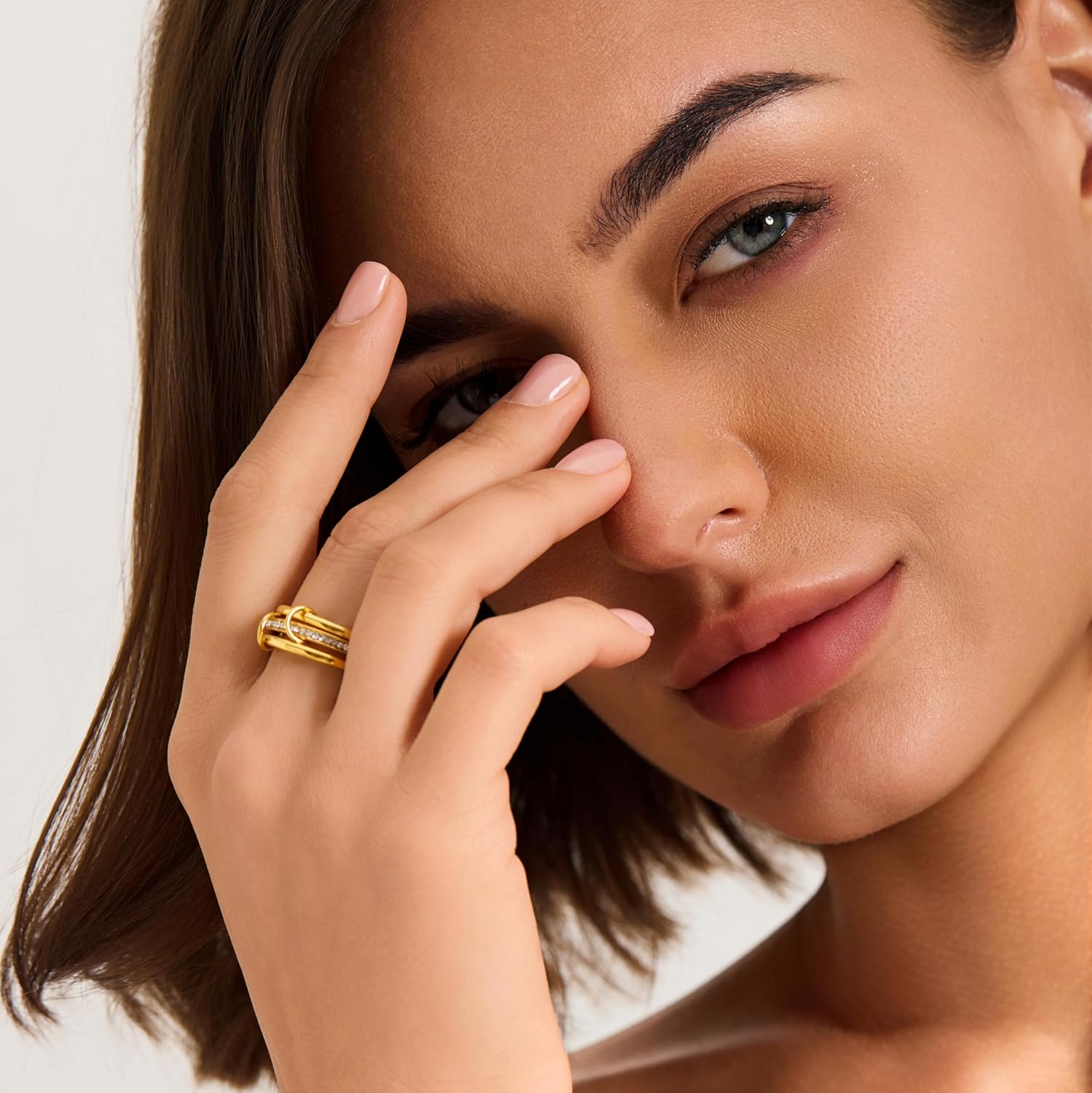 Stackable Gold Rings for Women Non Tarnish, Stack Cubic Zirconia Rings, Gold and Silver Rings Set Jewelry Gifts - Image 2