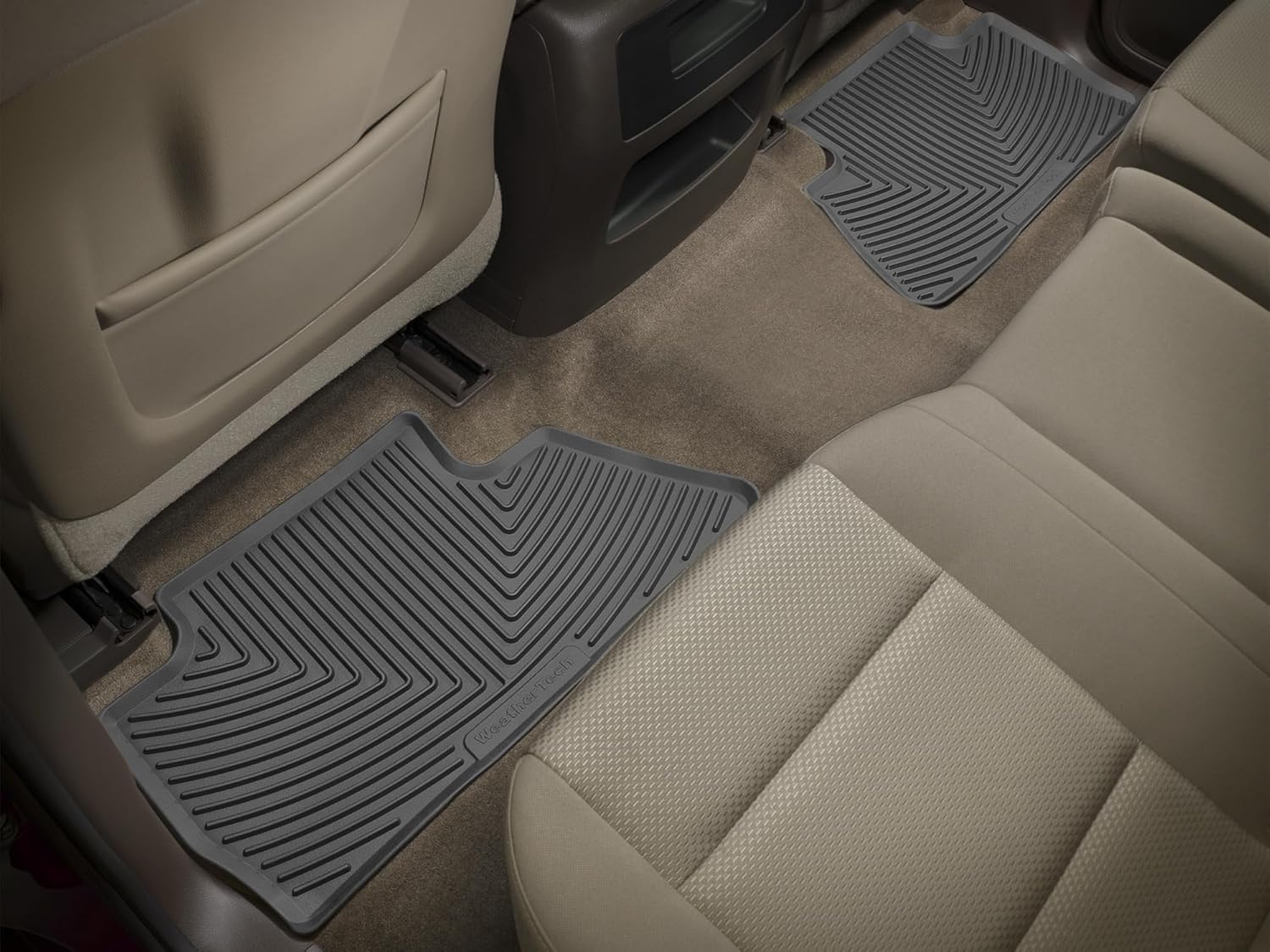 WeatherTech All-Weather Floor Mats for GMC Sierra 1500, Silverado 2500HD/3500HD, Sierra 2500HD / 3500HD - 2nd Row (W311), Black
