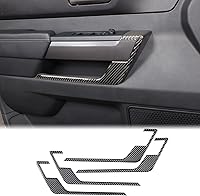 Vista 15 de Aunginsy Cubierta de panel de manija de puerta interior de automóvil compatible con Toyota Tundra 2022-2024 2025, panel de puerta delantera