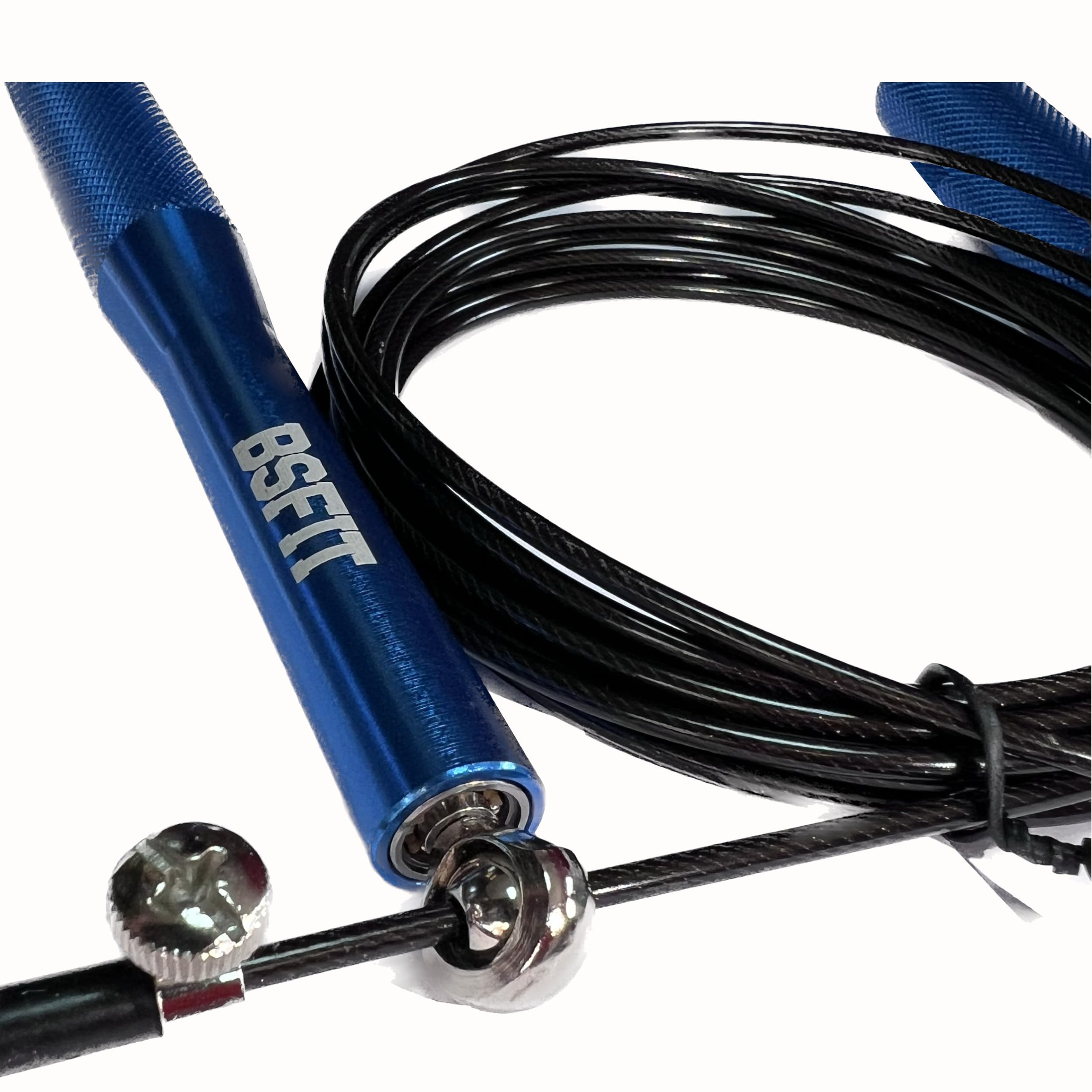BSFIT Corda rapida professionale in alluminio. Salta verso l'eccellenza con gli accessori per saltare e corde doppie per una maggiore velocità, fitness, comba boxe, palestra e MMA, Jump rope