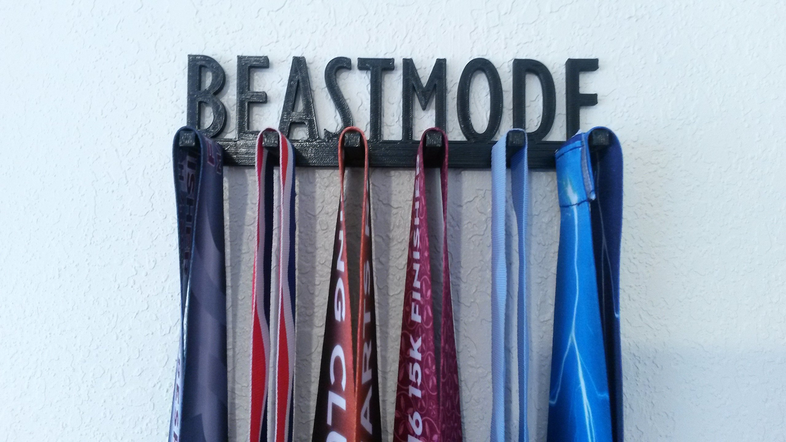Beast Mode Beastmode Marathon Sports Spartan Race Marathon Medal Display Rack Holder Hanger Organizer for Wall OCR Obstacle Course Race Trifecta