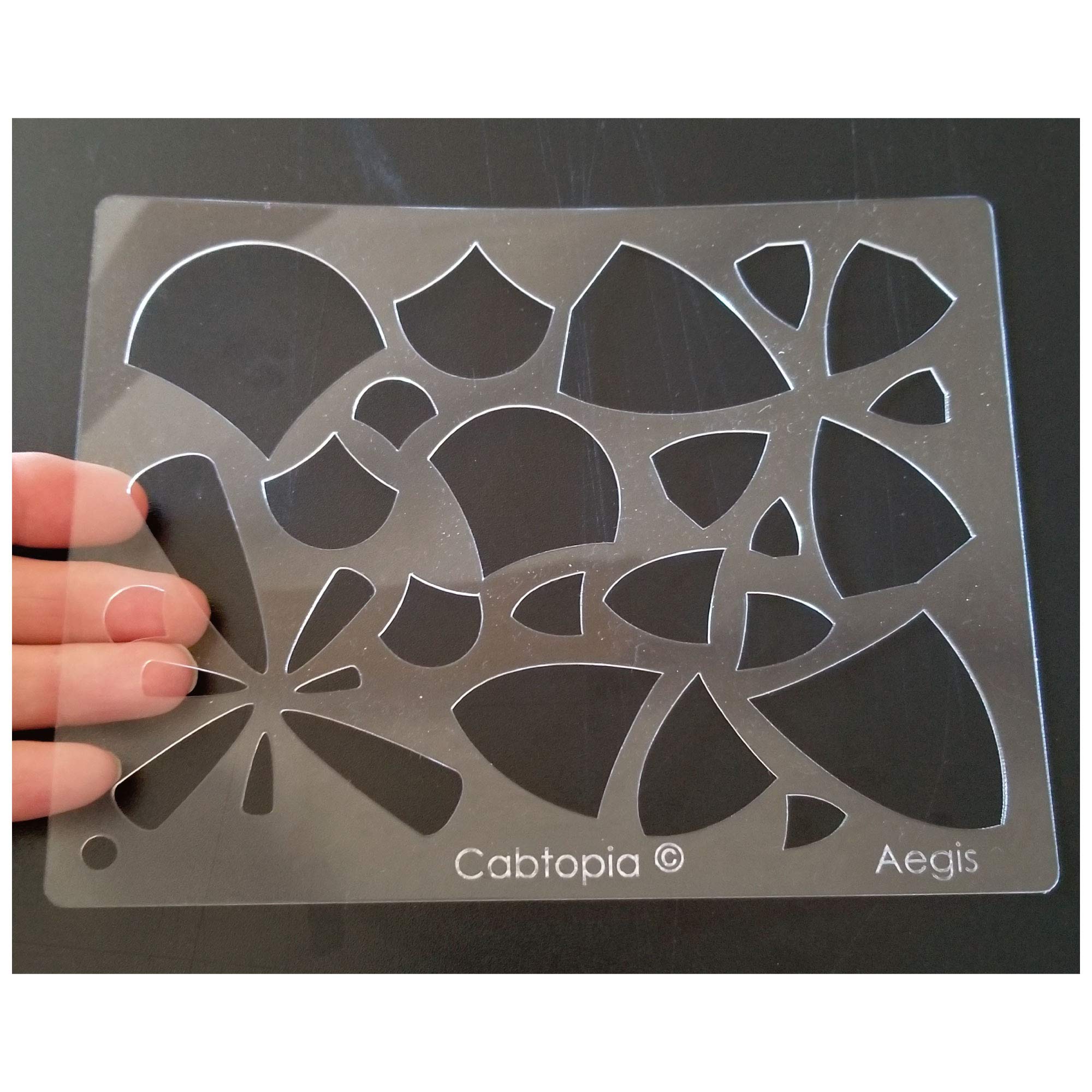 Lapidary Jewelry Design Template Stencil"Aegis"