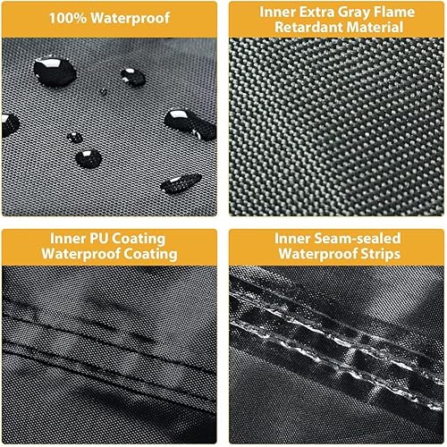 Miniatura 3 de Funda impermeable para motocicleta de 80 pulgadas de longitud para todas las estaciones, protección universal Coverado con tela ignífuga interior y