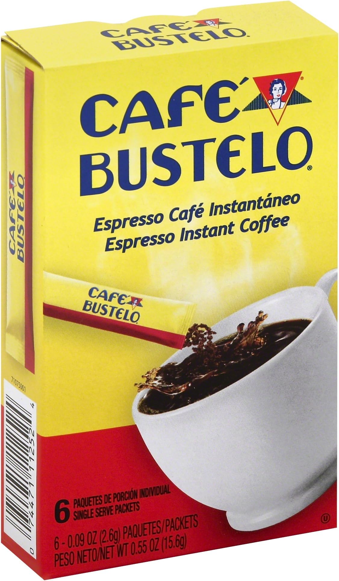 Cafe Bustelo Instant Coffee Single Serve Packets, 6 Count