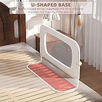 Vista 6 de Baranda de cama para niños pequeños, protector de baranda de cama de bebé para niños, barandas de cama para niños pequeños con ajuste de anclaje