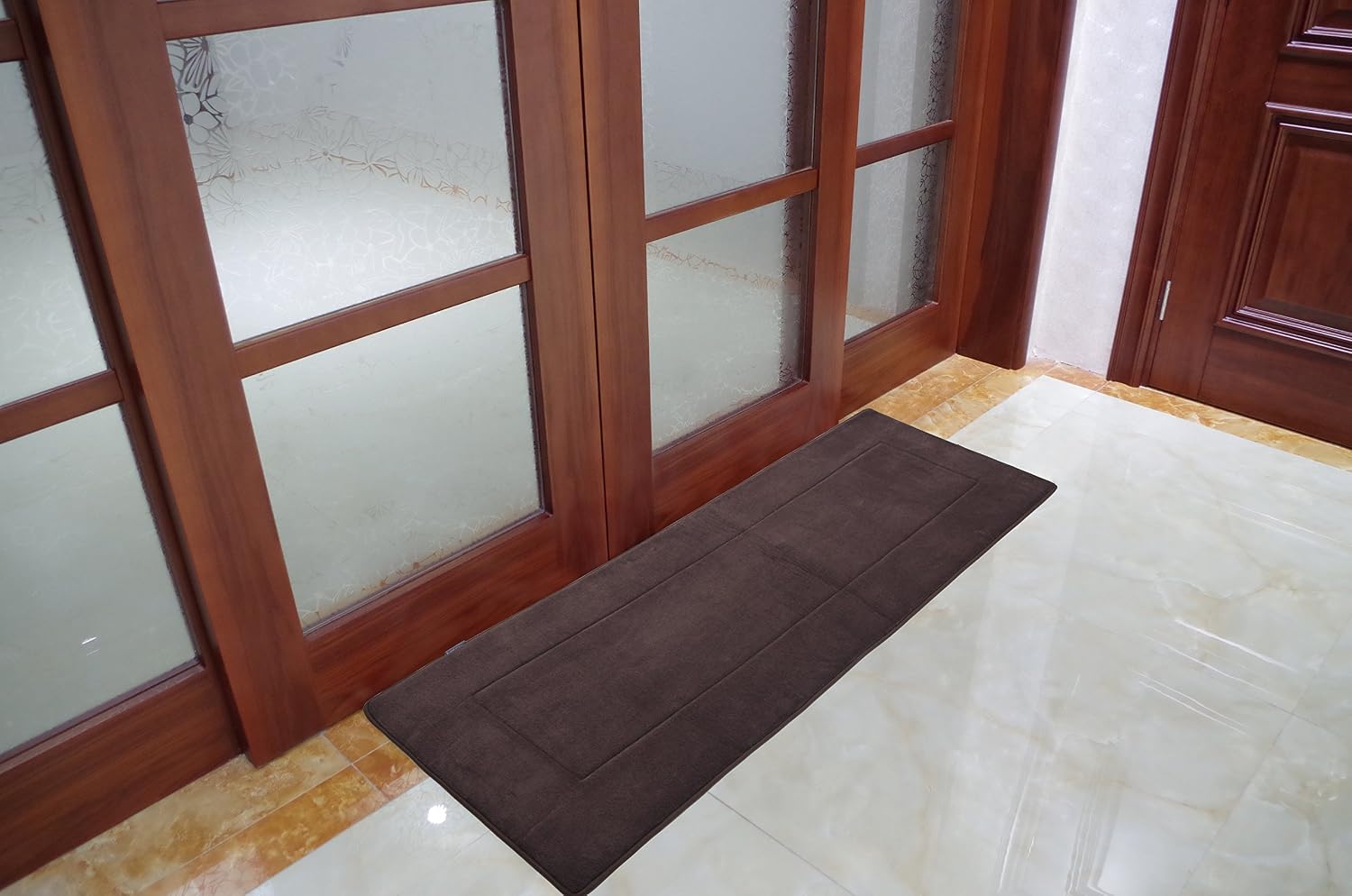FABBRICA HOME Ultra-Soft Extra-Thick High Density Memory Foam Runner (2 ft. by 5 ft, Coffee Brown)
