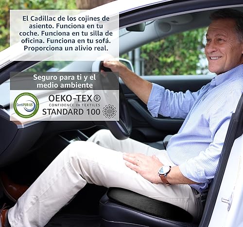 Miniatura 8 de ComfiLife - Cojín prémium de gel y espuma viscoelástica para silla de oficina, escritorio y asiento de automóvil, recomendado por doctores para Negro