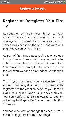 User guide for Fire TV