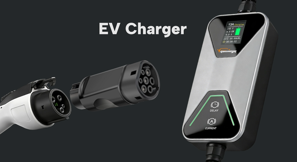 GUWIEYG EV Charger Type1 to 3 Pin Plug, 3kw|5M|13A, Type1 Portable