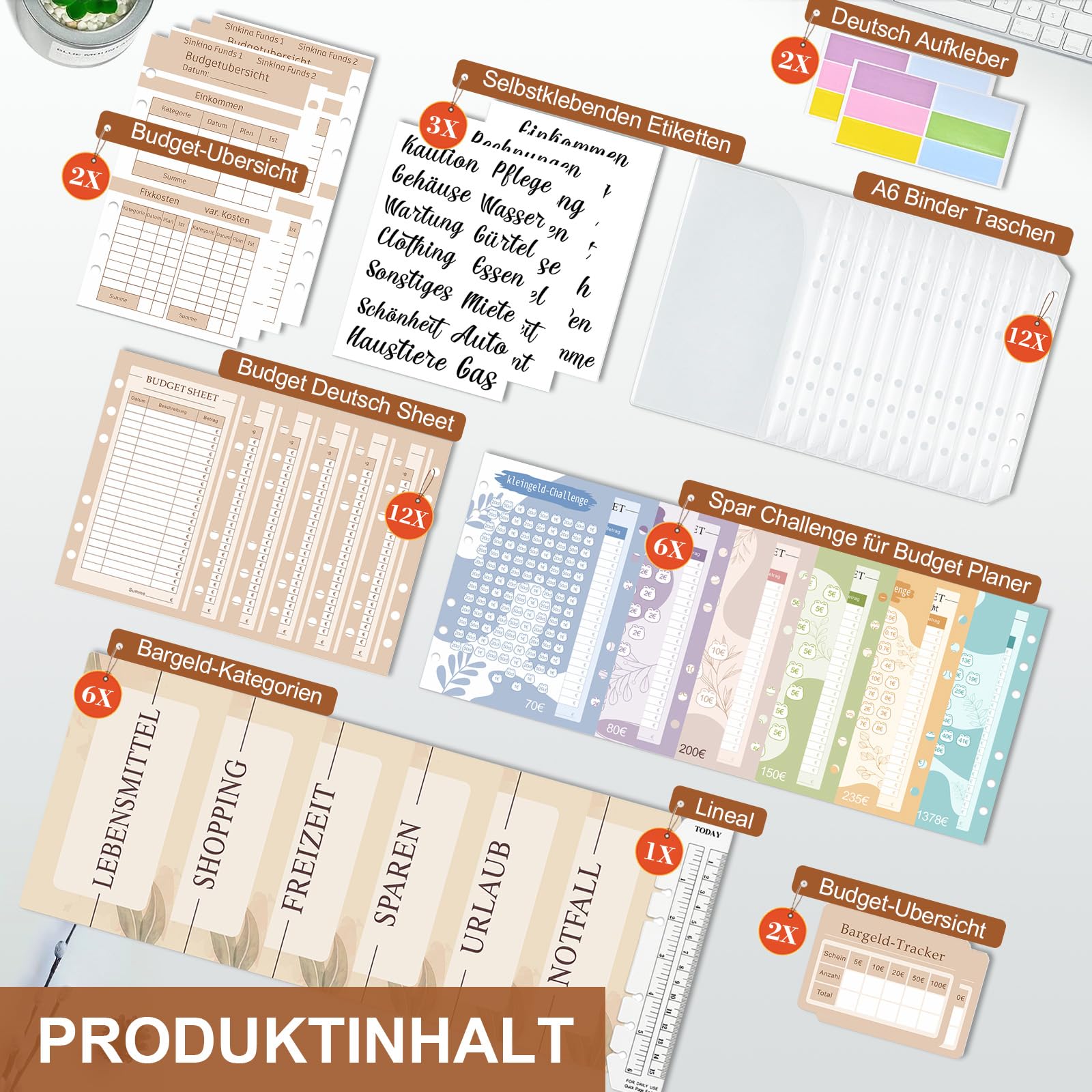 Budget Planner GOTFUN - Set 38 Pezzi A6 Per Risparmio E Gestione Budget - Foto 4