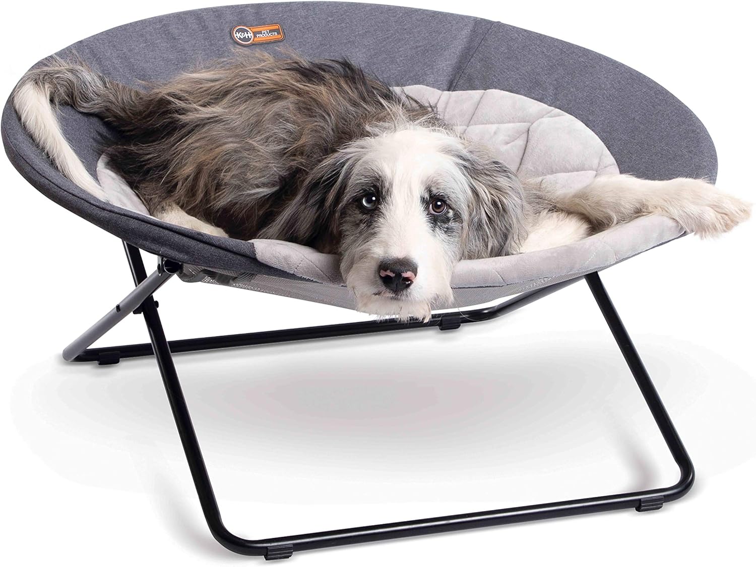 K&H Pet Products Elevated Cozy Cot Classy Gray Large 30 Inches