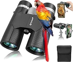 Binóculos compactos Astromania 8x42 - Prisma BK7 - Presentes para adultos e crianças, para observação de pássaros, caça e jogos esportivos, shows e teatro