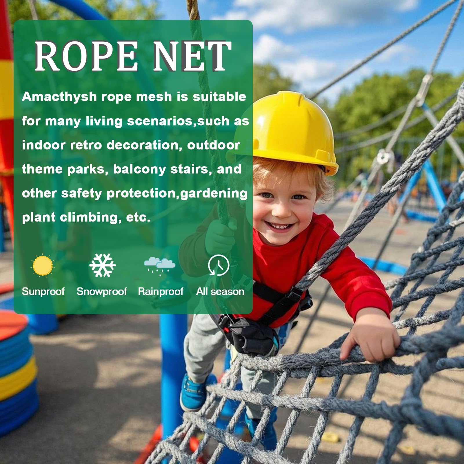 Rete da arrampicata per interni ed esterni, 1 x 8 m, rete di sicurezza per bambini e animali domestici, protezione per ringhiere e uso decorativo, accessorio durevole e versatile per arrampicata