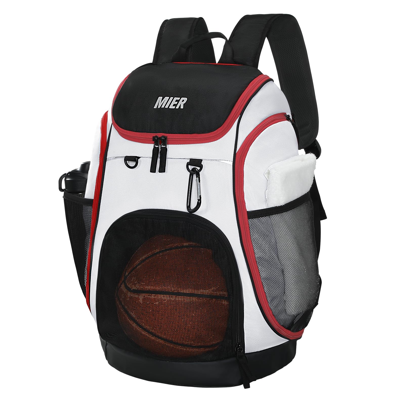 Basketball Rucksack Groe Sporttasche fr Herren Damen mit Laptopfach, Fuball, Volleyball, Fitnessstudio, Reisen, 40L