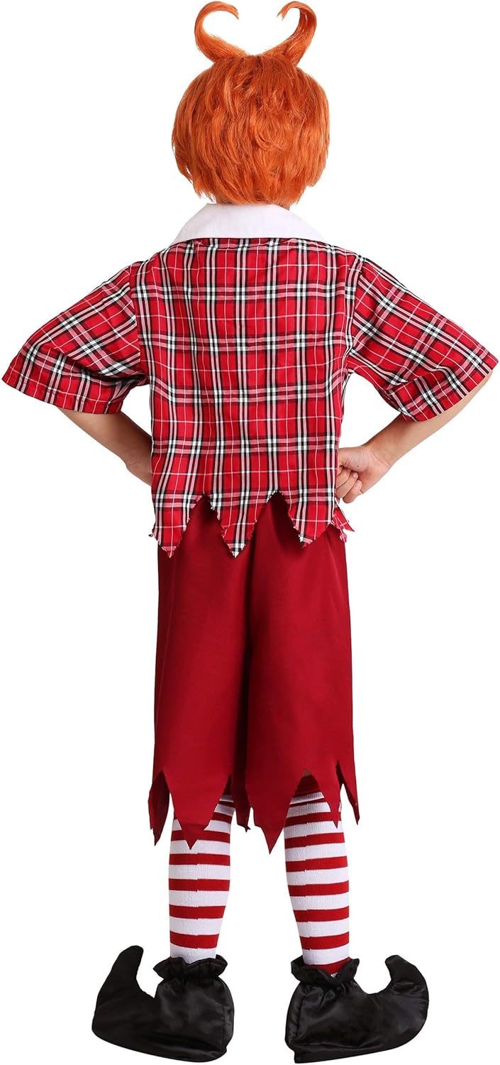 Red Munchkin Costume for Kids, Lollipop Guild Member Halloween Outfit - Image 3