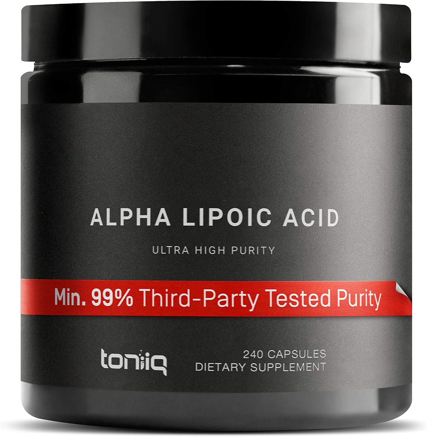 Toniiq 1000mg Ultra High Strength Alpha Lipoic Acid Capsules - Highly Purified 99%+ USP Standard - 240 Capsules ALA Supplement