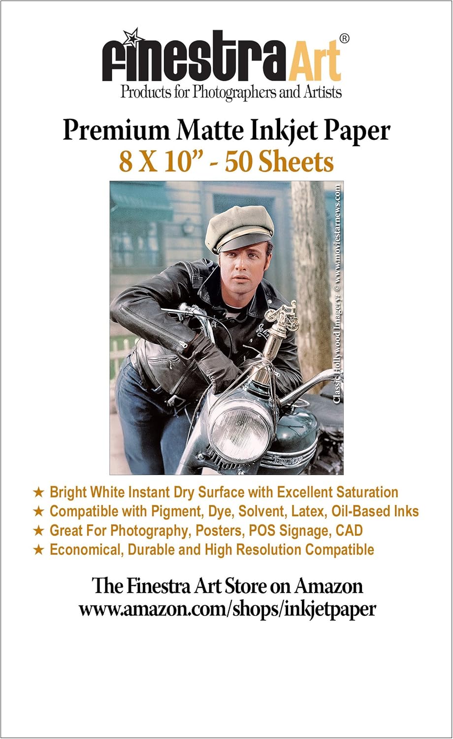 8" X 10" Premium Arctic Matte Inkjet Photo Paper - 50 Sheets