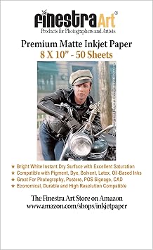 8" X 10" Premium Arctic Matte Inkjet Photo Paper - 50 Sheets