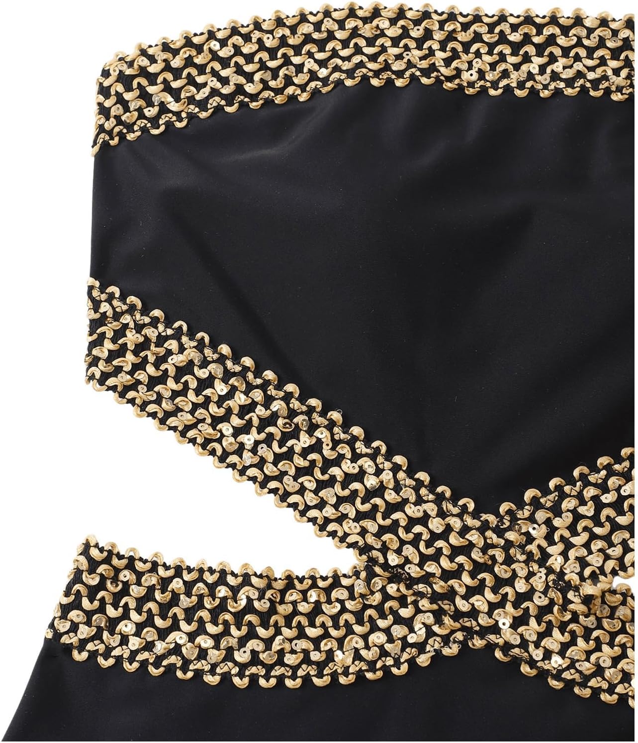 Milumia Women's Stitch Detail Strapless One Piece Swimsuit Cut Out Bandeau Bathing Suit - Image 5