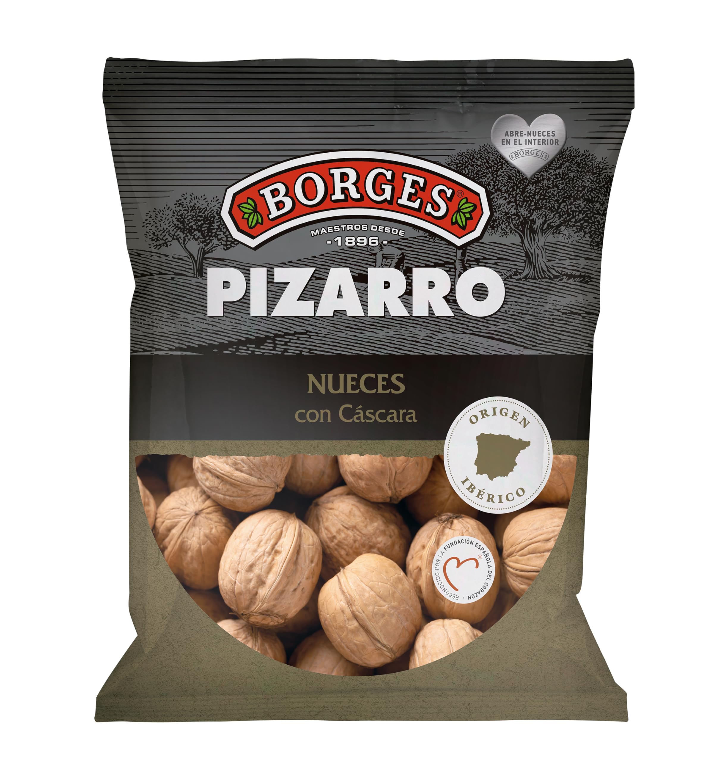 Borges Nueces con Cáscara 500g - Frutos Secos de España - Alto Omega 3