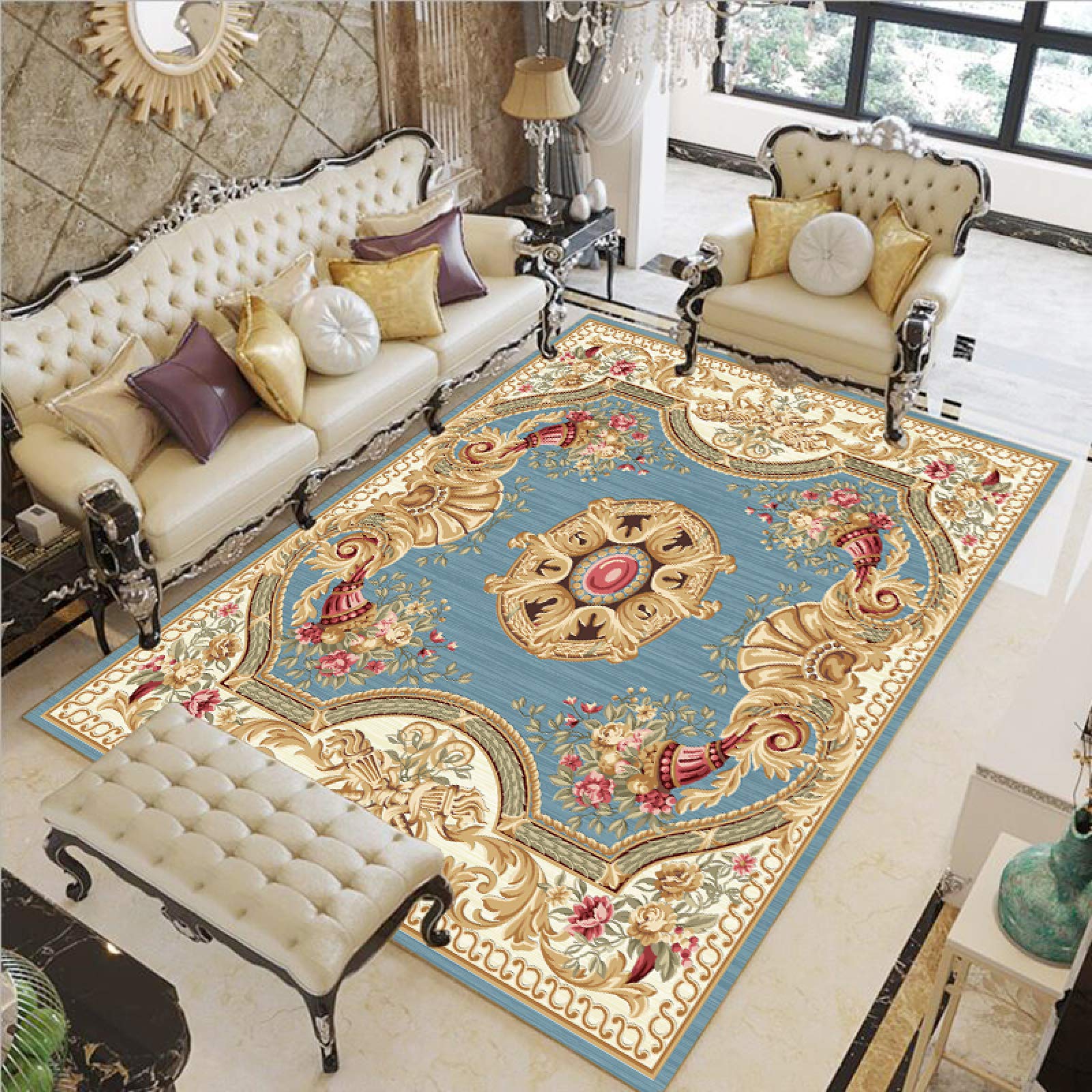 Tapis de chambre SN HUIPENG lavable fini les glissades en taille 120x160