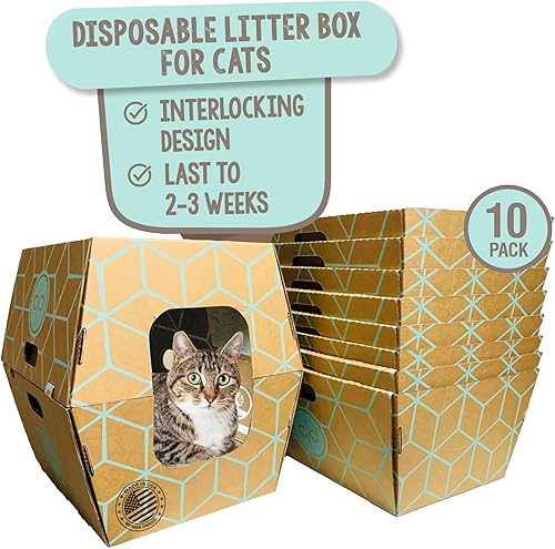 Cats Desire Disposable Litter Boxes 10 bandejas de 8.5 pulgadas de alto cada bandeja