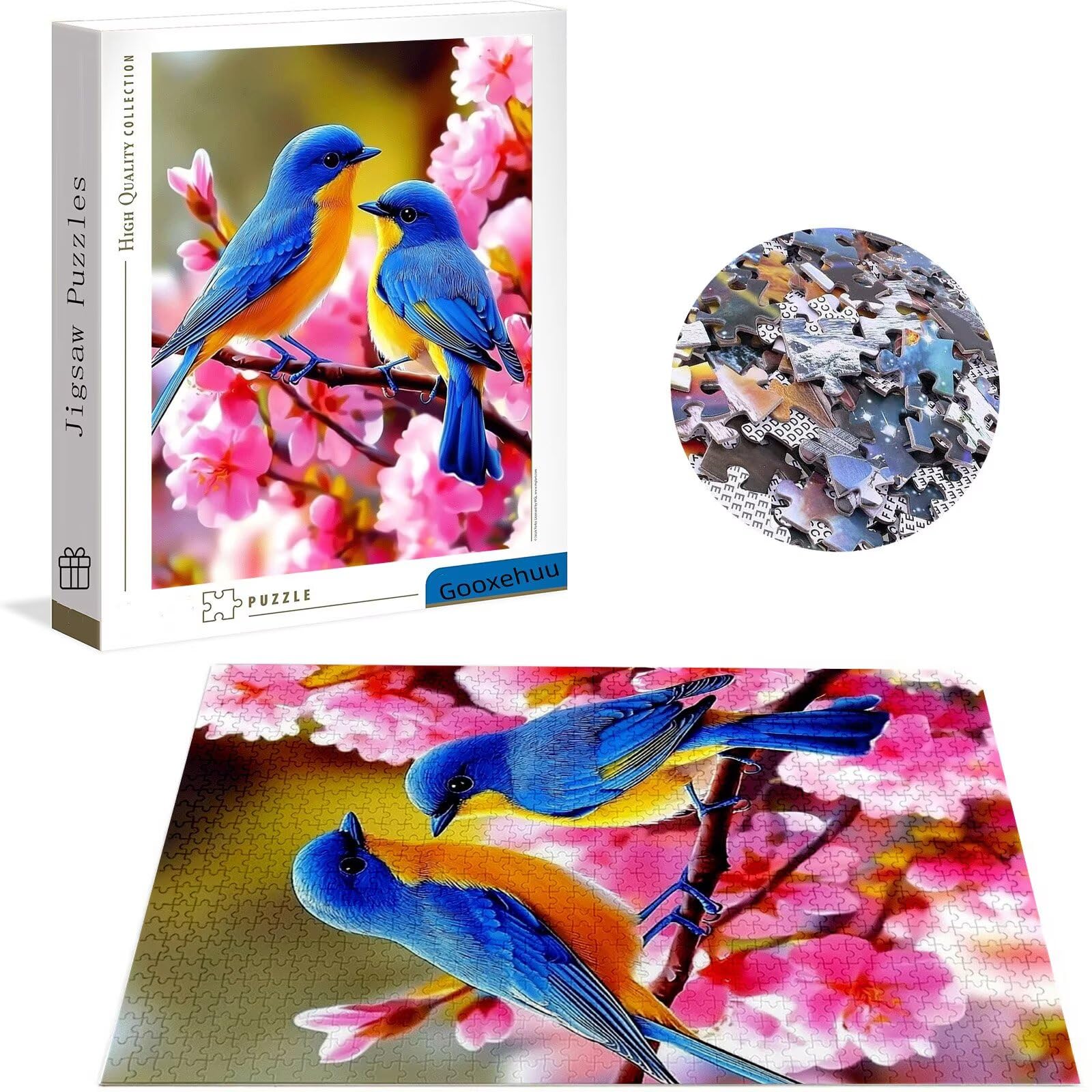 Puzzle 3000 Pezzi, Puzzle Fiore Jigsaw Adulti DIY Classici legno Gioco, Uccello Jigsaw Giochi Rilassamento e Intelligence, Idea Regalo per Lei o Lui, Consigliato a Partire dai 14 Anni 122x81cm g-801