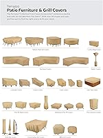 Vista 5 de Classic Accessories Terrazo - Funda para silla de patio de 26.5 pulgadas, resistente al agua, fundas para sillas de exterior