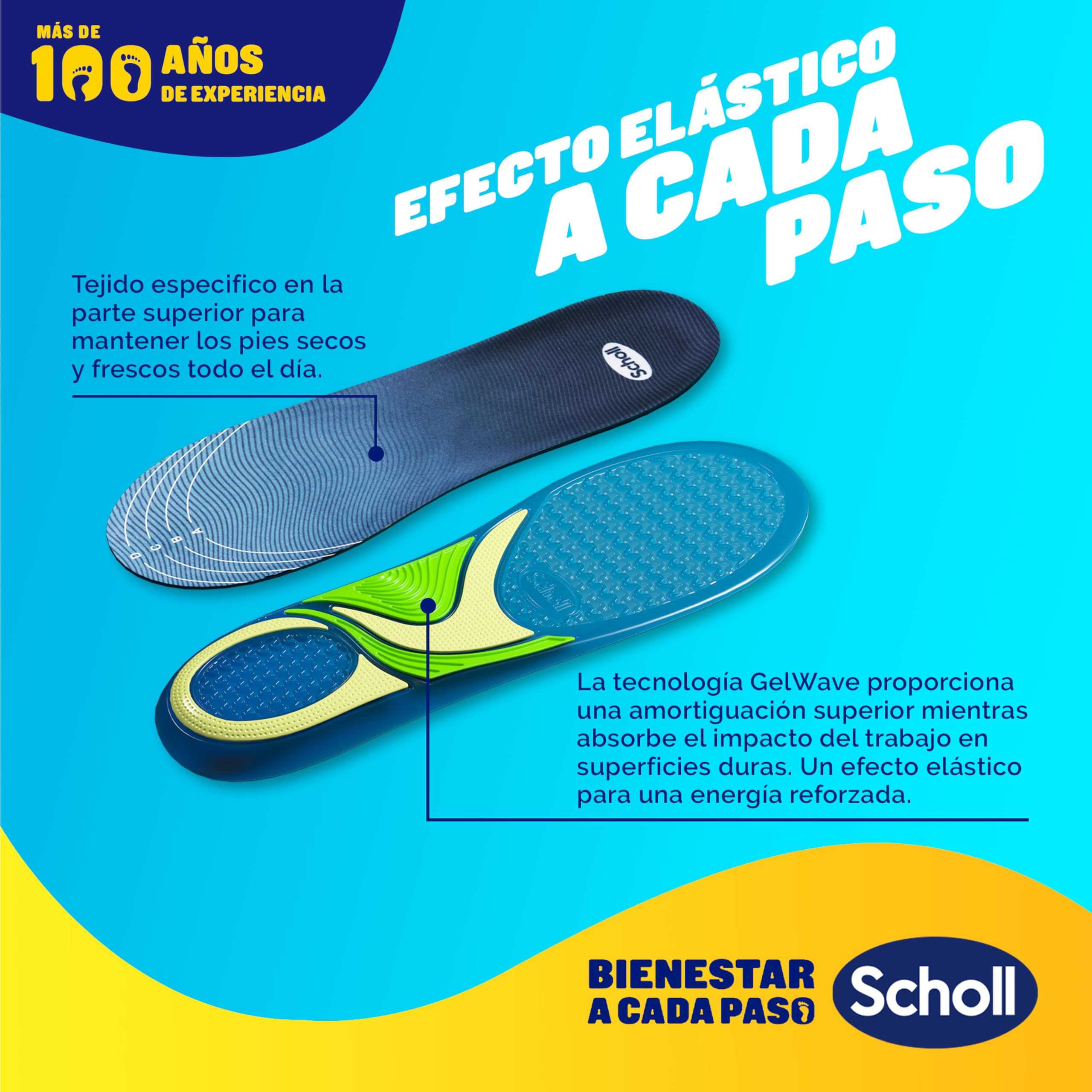 Dr. Scholl's Plantillas GelActiv Sport Hombre Talla 40-46,5 Calzado Deportivo