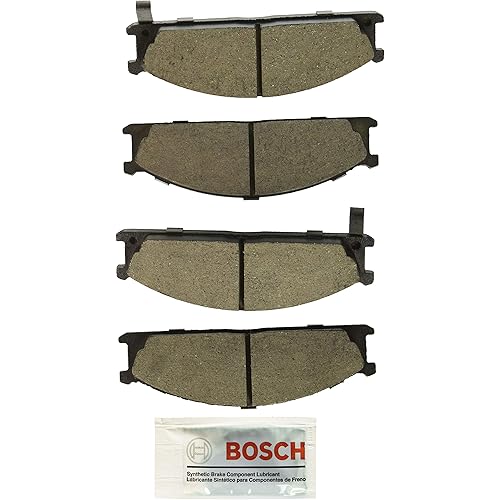 BOSCH BC333 QuietCast Premium Ceramic Disc Brake Pad Set - Compatible with Select Nissan D21, Frontier, Pathfinder, Pickup, Van; Subaru SVX; FRONT