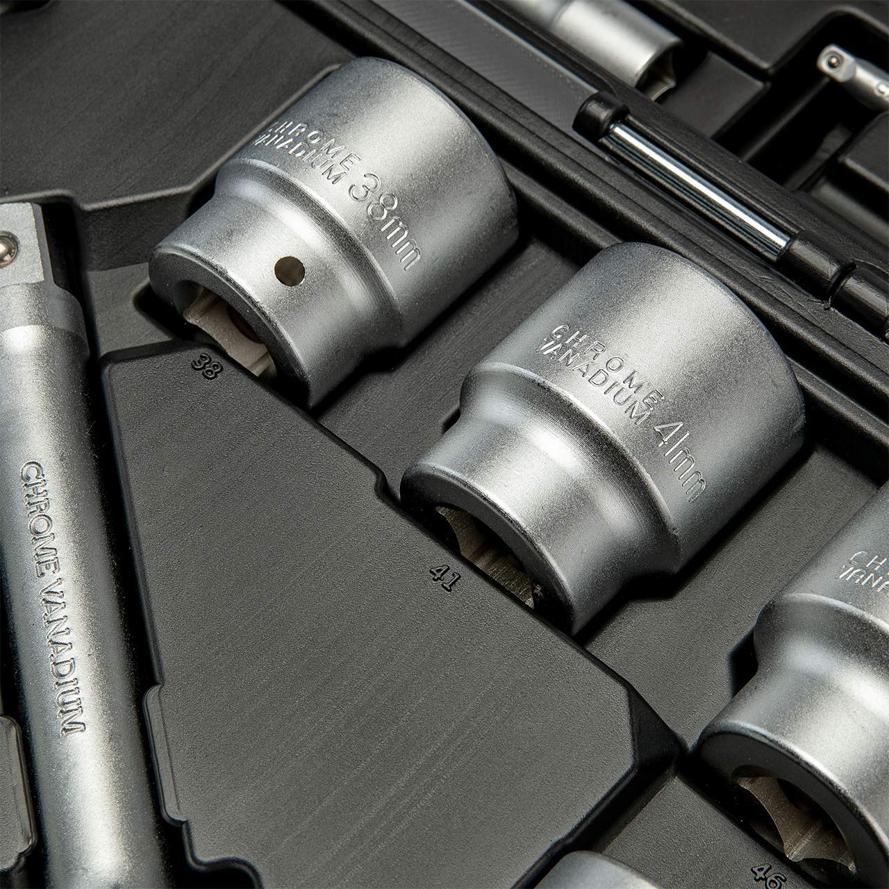 Set di chiavi a bussola da 1/4", 1/2" e 3/4", 54 pezzi. | WGB Das Werkzeug