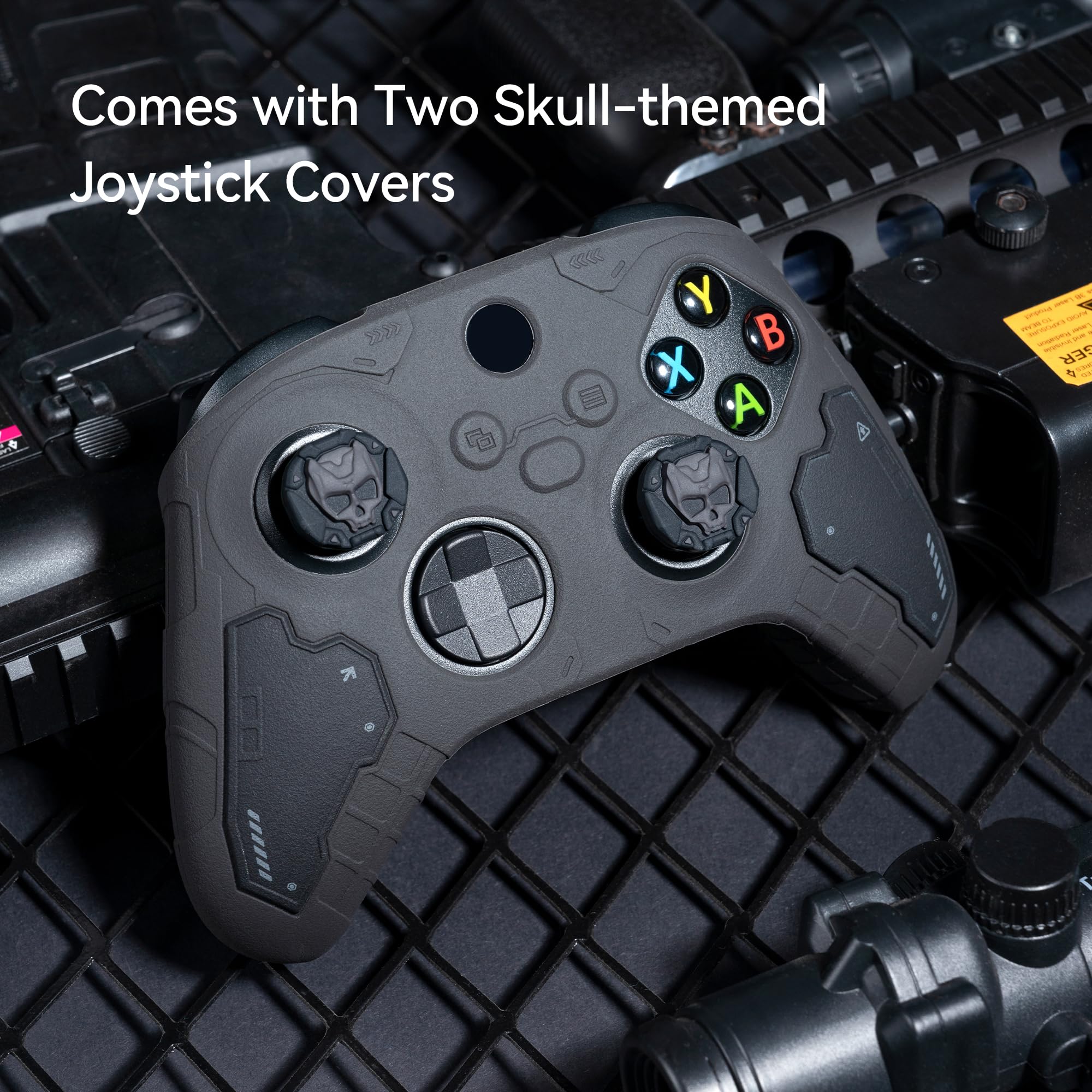 GeekShare G.S.TAC - Juego de empuñaduras tácticas de silicona antideslizante para mando Xbox Series X/S con 2 tapas de agarre para el pulgar