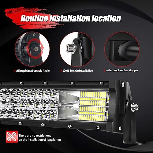 Miniatura 3 de AUSI - Barra de luz LED para todoterreno, luces para camioneta, camiones, vehículos todoterreno, vehículos UTV