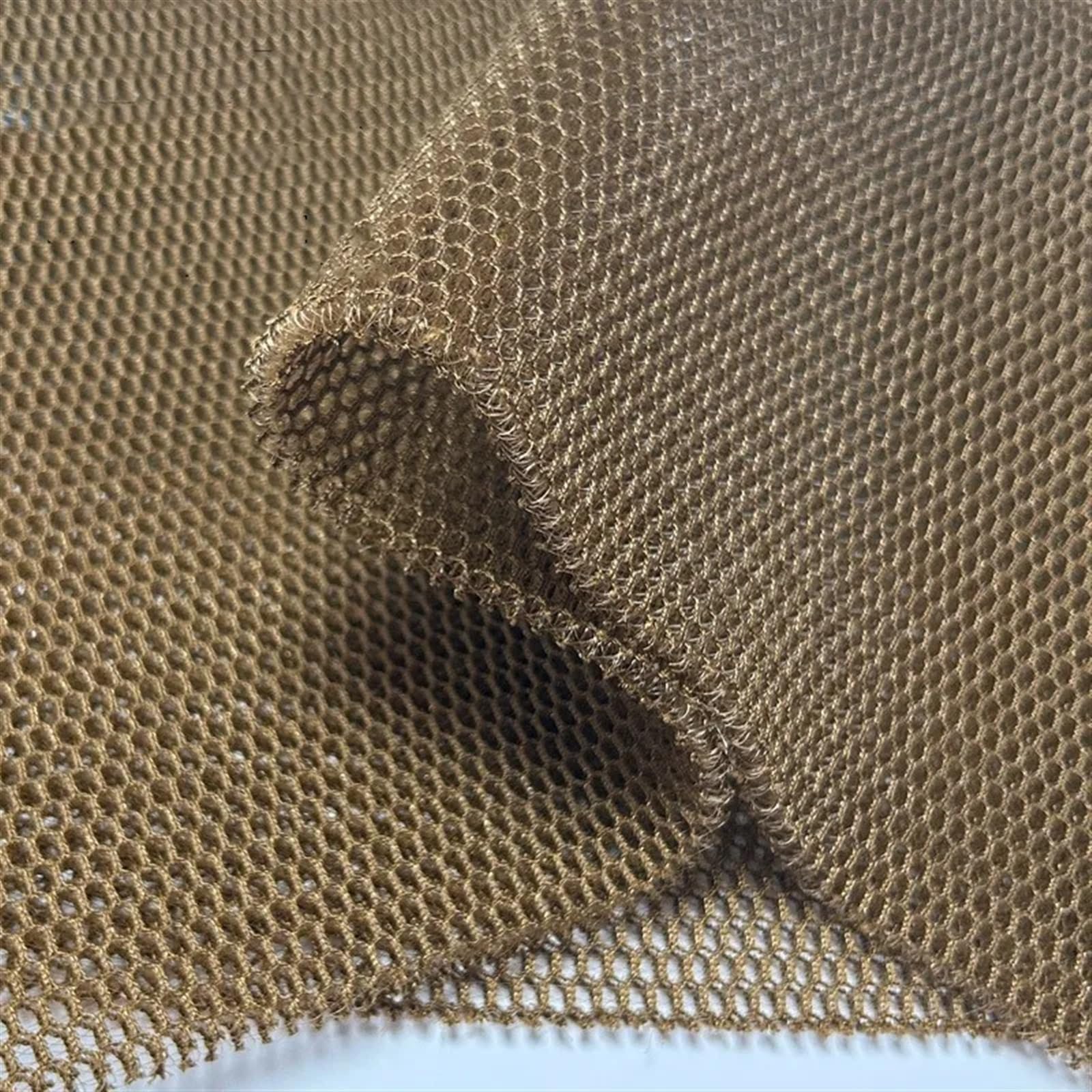 Tela de Malla Tela de malla hexagonal panal 3D poliéster 1 x 2 metros, marrón, transpirable, resistente al desgaste, material for colchón coche