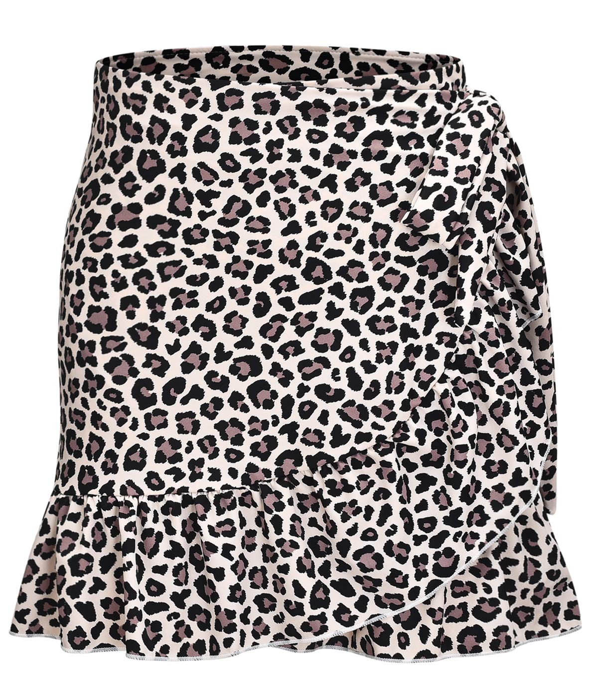 UPF 50+ Women's Ruffle Sarongs Beach Wrap Cover Up Swimwear Bikini Bottoms High Waisted Tankini Swim Skirts Swimdress