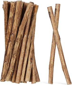 VILLCASE 50 Pcs Wooden Craft Sticks 0.5cm Diameter Natural Wood Branches Ideal for DIY Projects
