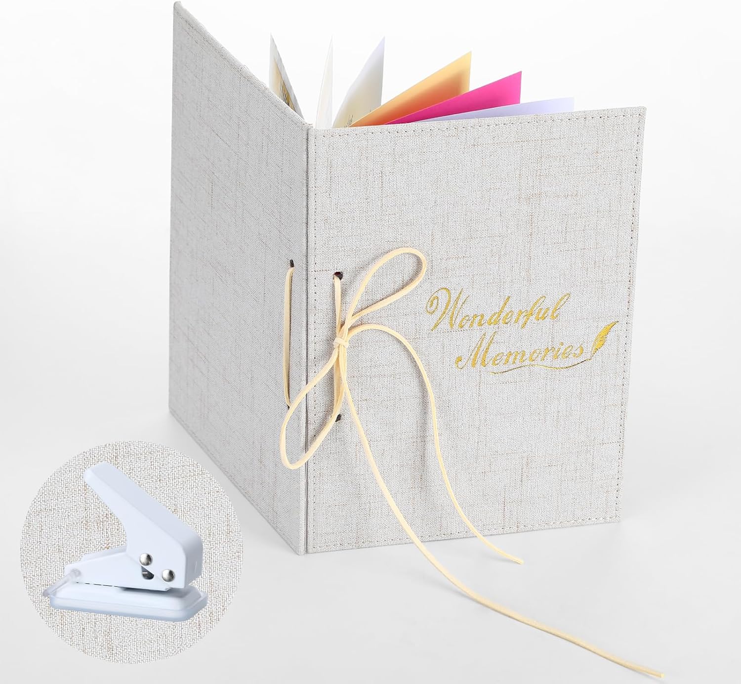 ReliThick Card Keeper Greeting Card Organizer Kit Vegan Leather Card Organizer Book Transform Your Greeting Cards into a Forever Greeting Card Binder Wedding Greeting Card Holder with Hole Punch