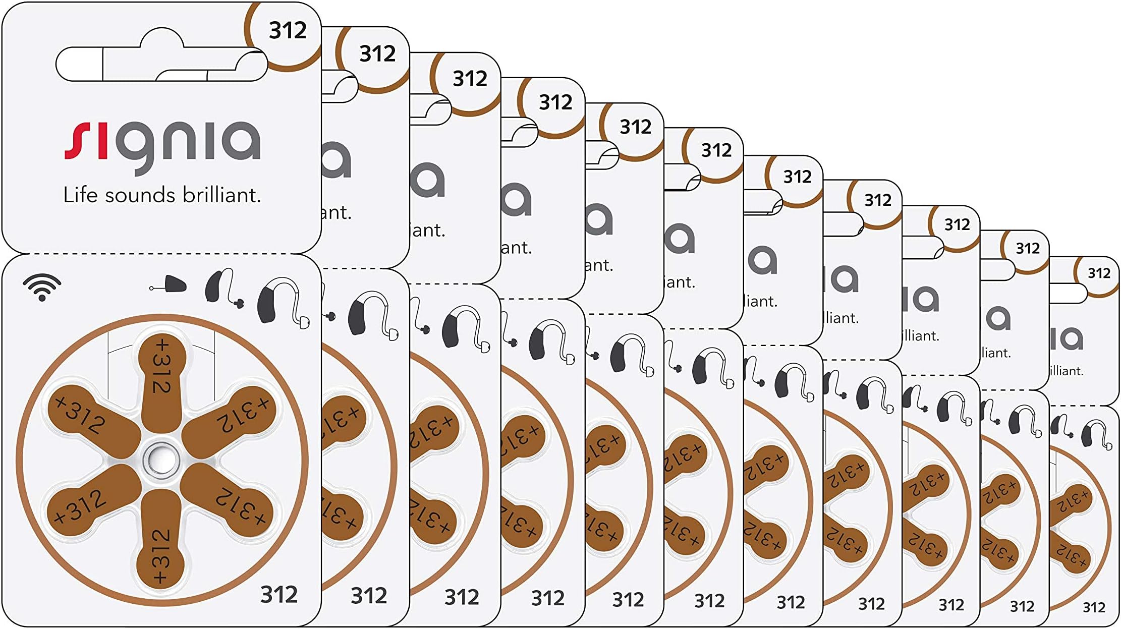 Signia Size 312- Pack of 60 Batteries hearstore.in