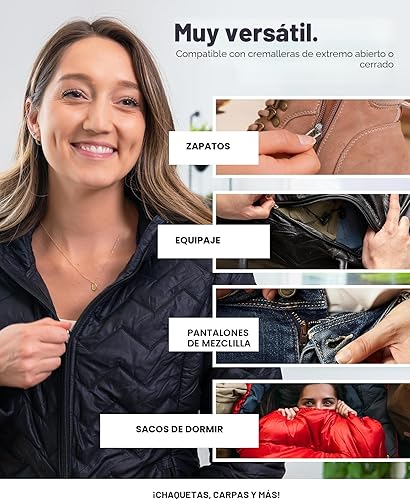 Miniatura 9 de ZlideOn - Reemplazo de tirador de cremallera, negro, normal (L), 5A, deslizador de reemplazo instantáneo para cremallera de metal