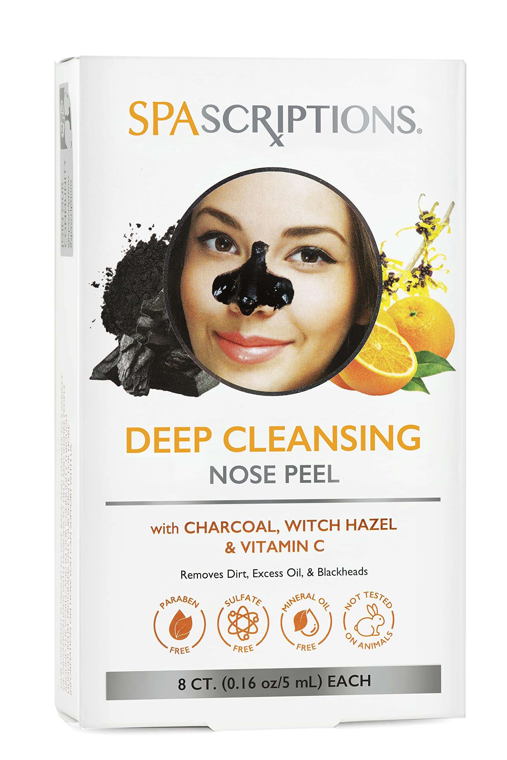 Buy SpaScriptions Deep Cleansing Nose Peel Charcoal, Witch Hazel & C