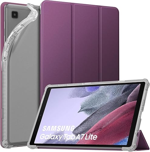 MoKo Funda compatible con Samsung Galaxy Tab A7 Lite de 8.7 pulgadas 2021 (SM-T225T220T227), funda inteligente delgada y ligera con triple soporte