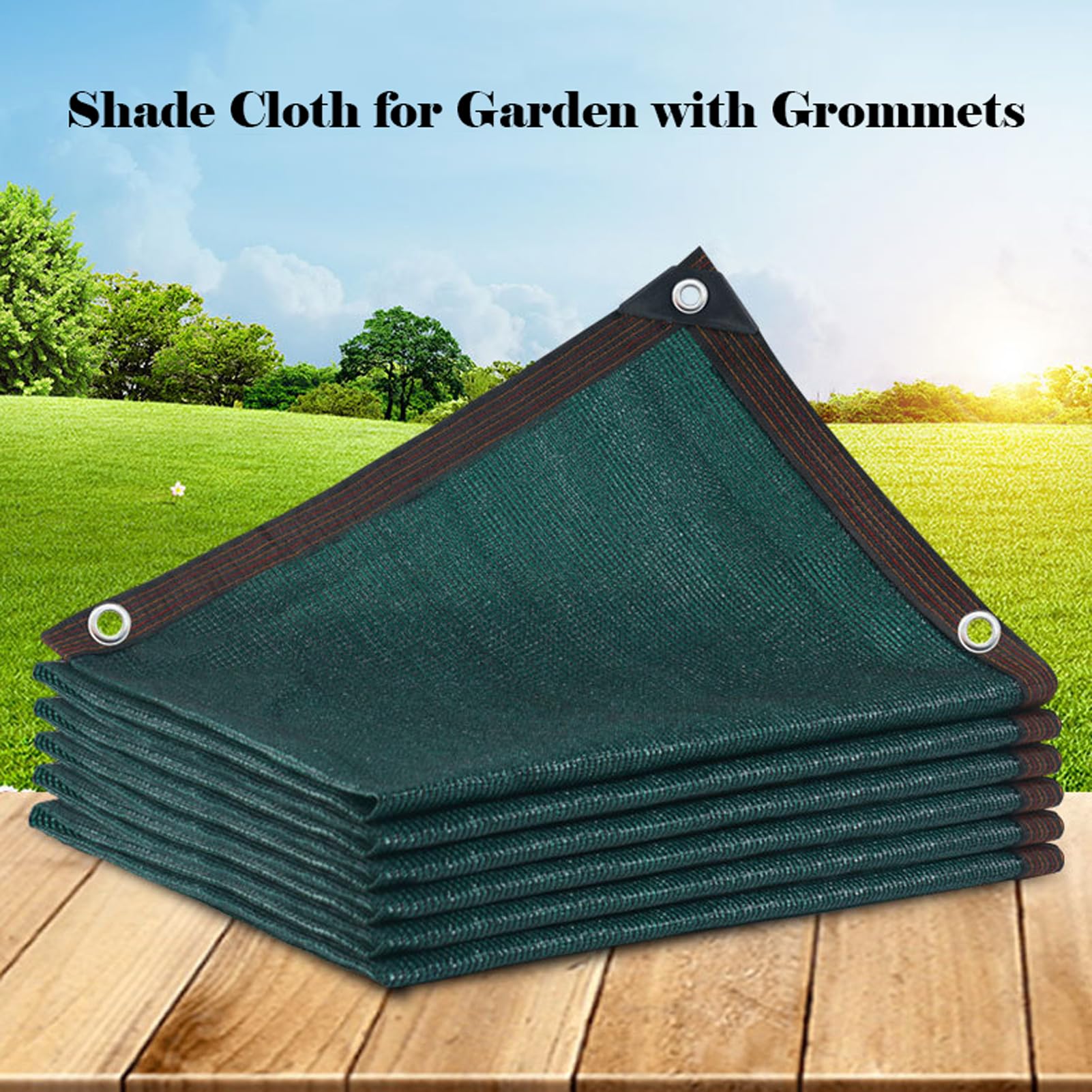 Red de sombra verde oscuro de 6 x 15 m, 70-90% de protección UV, paño de sombra con ojales para jardín, patio, invernadero, cubierta de plantas al aire libre y solución de parasol